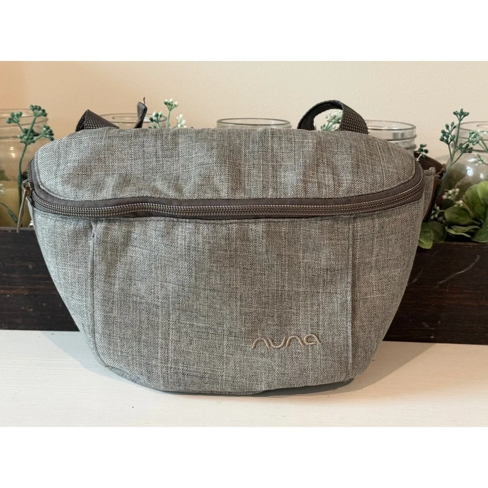 Nuna Stroller Sling Bag caddy Granite Grey Heathered Adjustable Strap